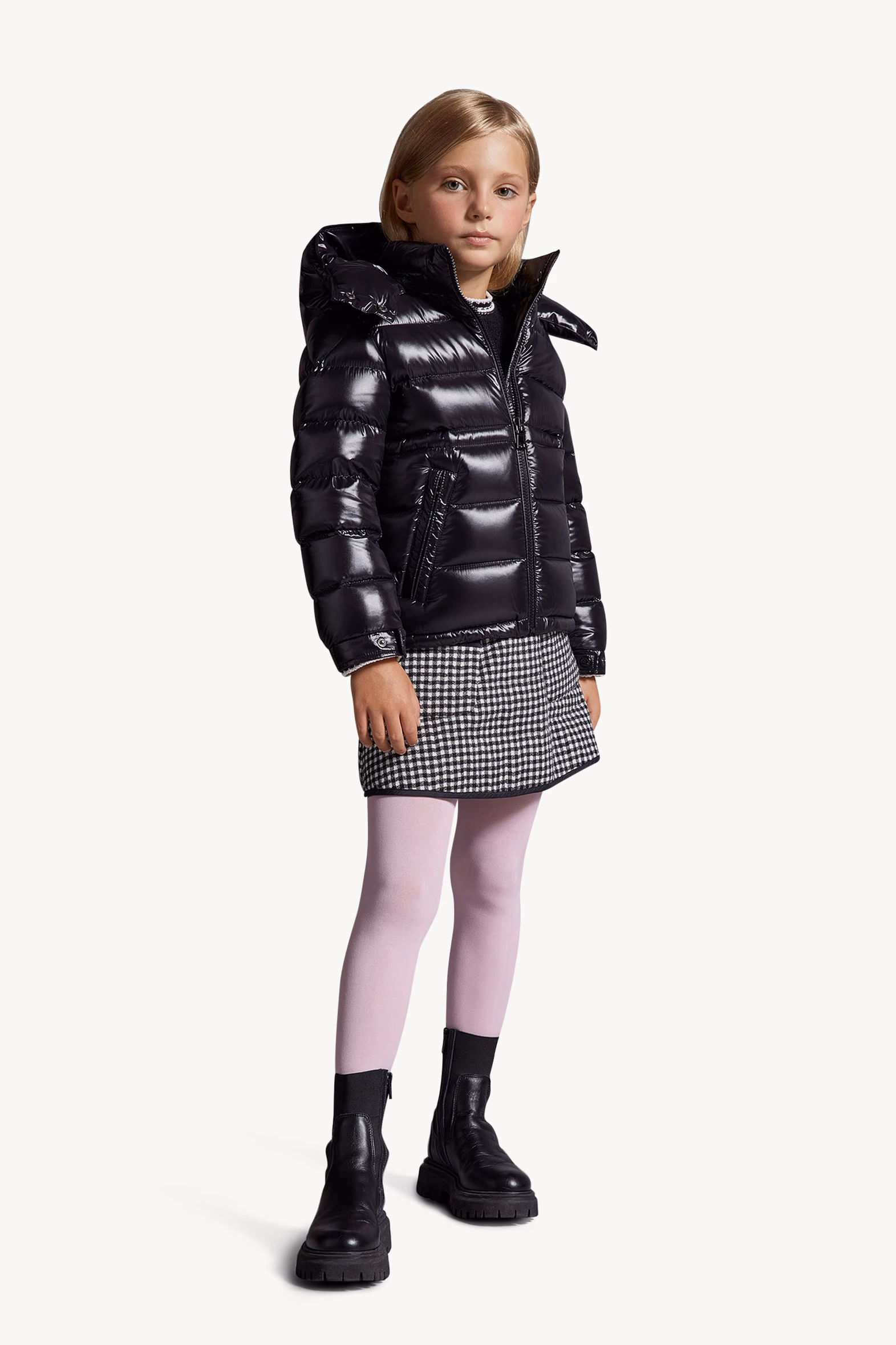 Maire Hooded Down Jacket Girl Black Moncler 2